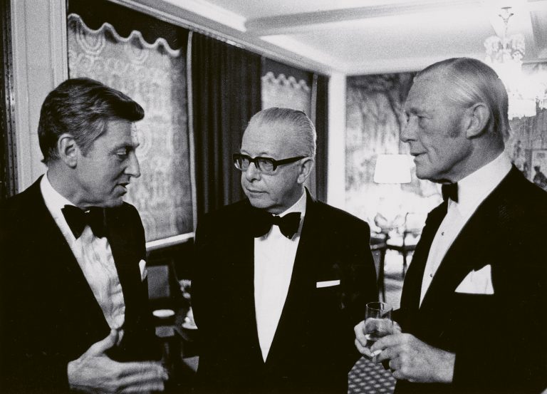 (v.l.) Erik Blumenfeld, Gustav Heinemann, Alwin Münchmeyer